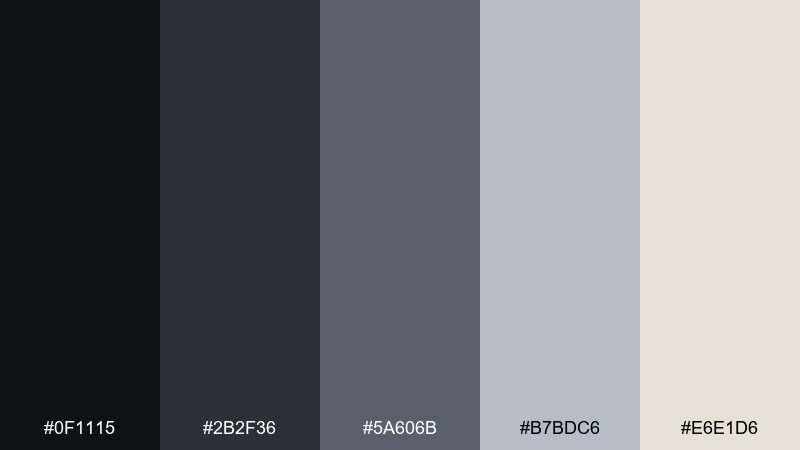 umbrella noir color palette with hex codes
