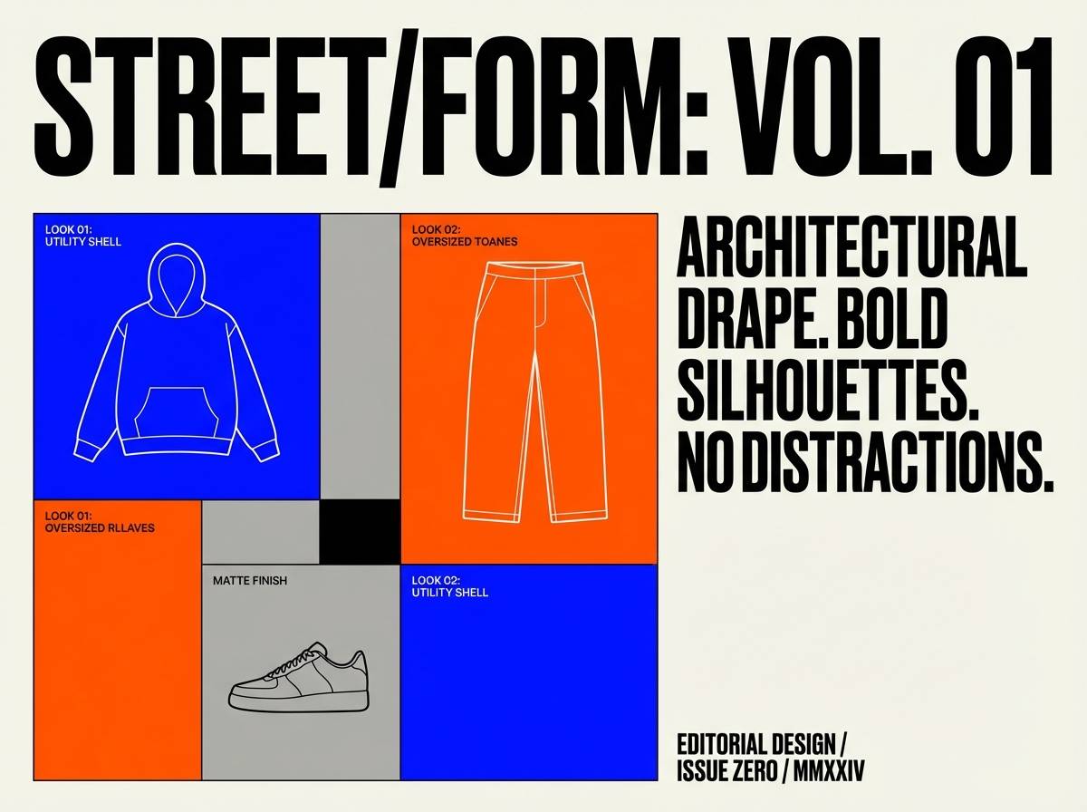 streetwear lookbook layout