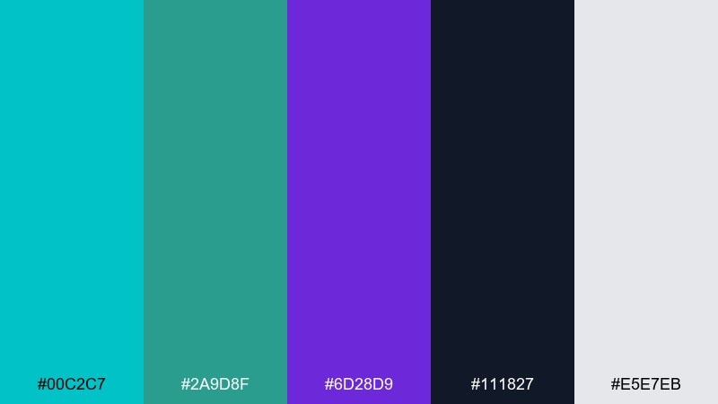urban nightlife color palette with hex codes
