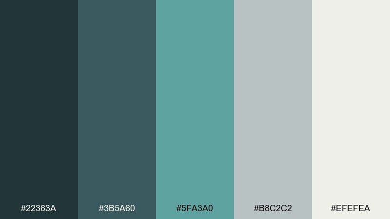 urban tide color palette with hex codes
