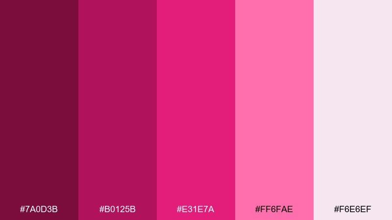 velvet orchid glow color palette with hex codes
