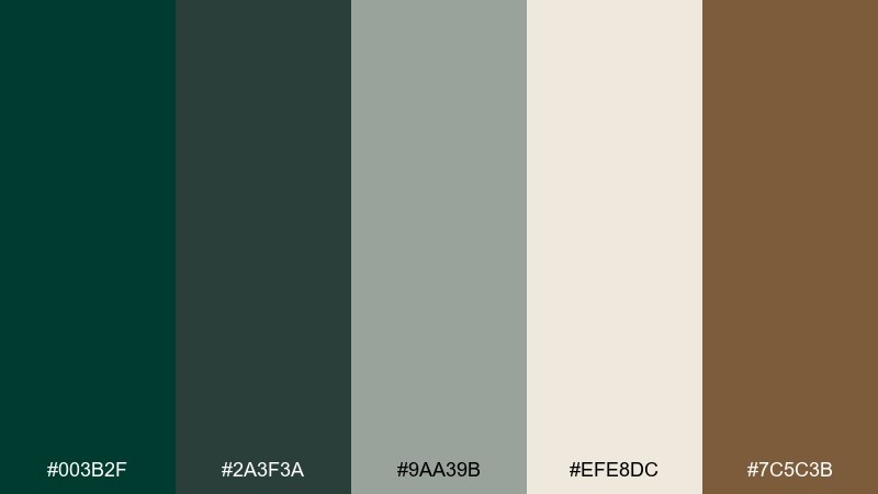 verdant gallery color palette with hex codes