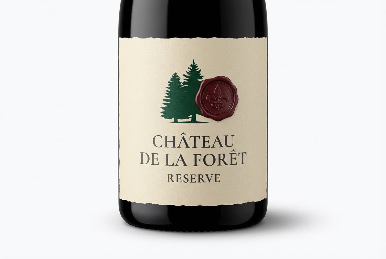 vineyard wine label mockup