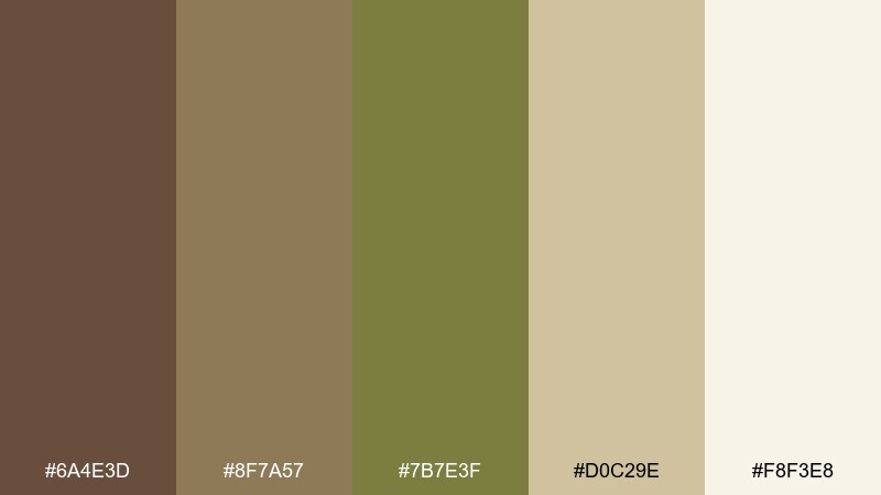 vintage field color palette with hex codes