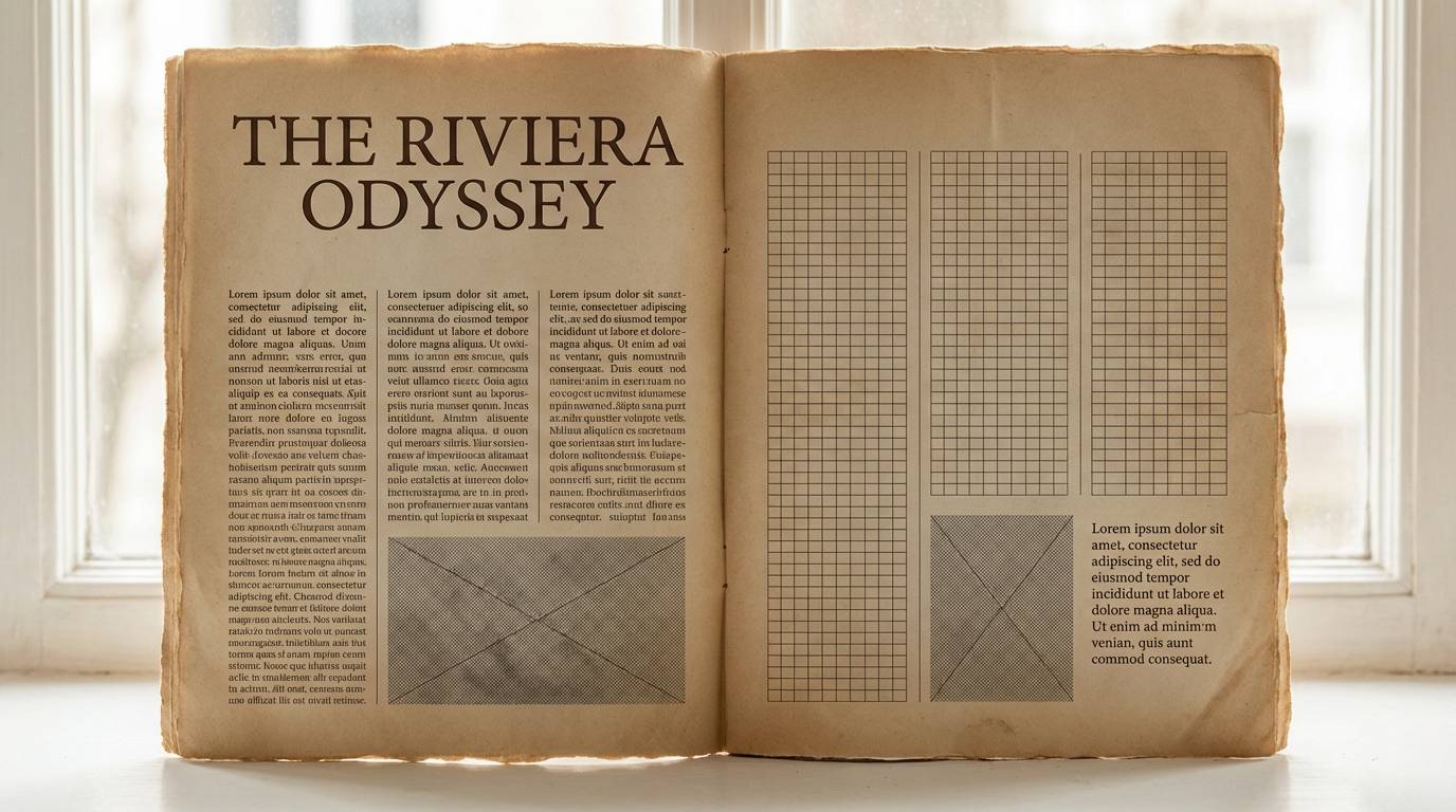 vintage magazine spread