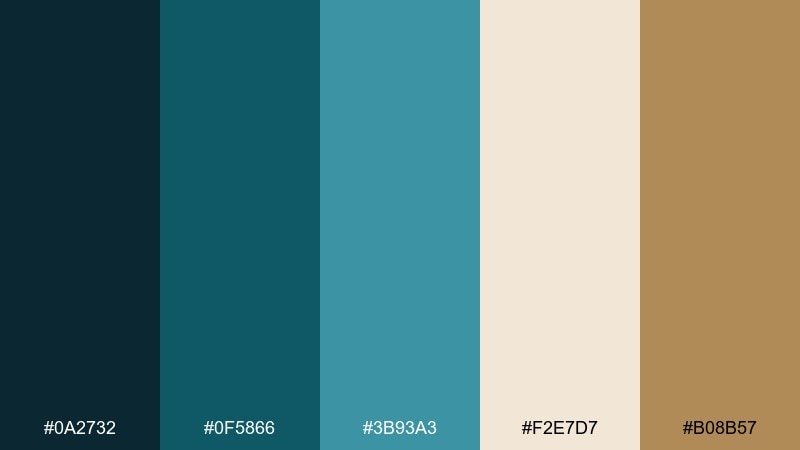 vintage nautical color palette with hex codes