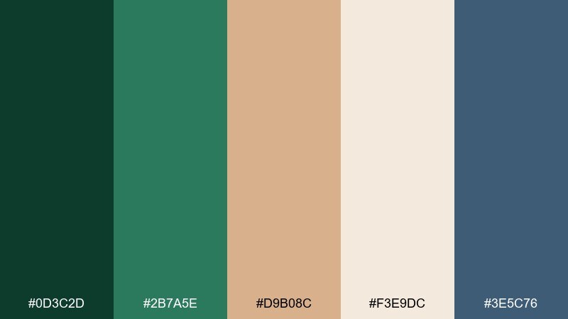 vintage travel badge color palette with hex codes