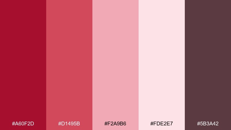 vintage valentine color palette with hex codes