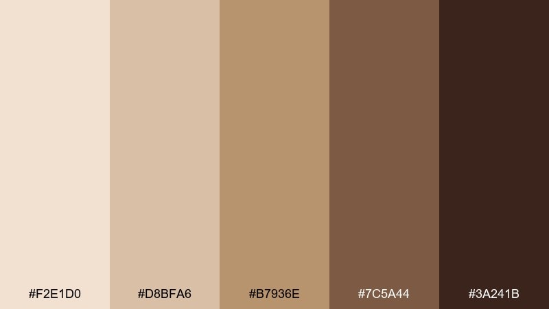 warm film grain color palette with hex codes