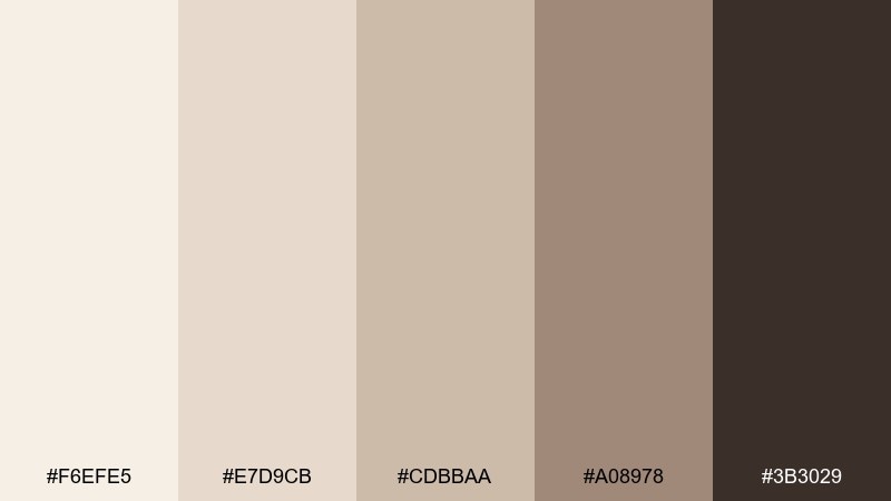 warm marble color palette with hex codes