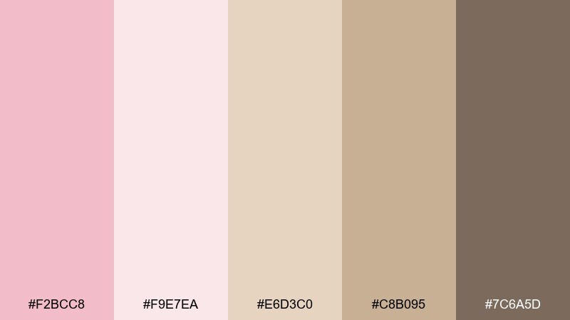 warm sandstone color palette with hex codes