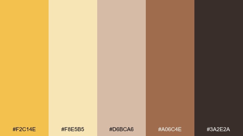 warm sandstone color palette with hex codes