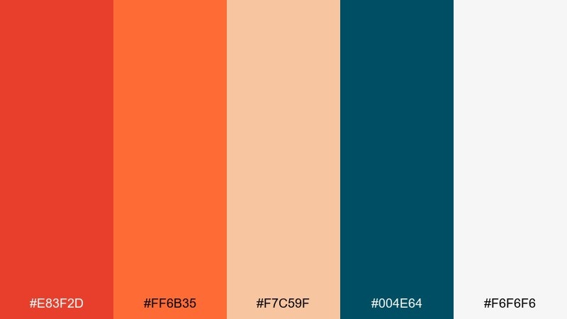 warm signal color palette with hex codes