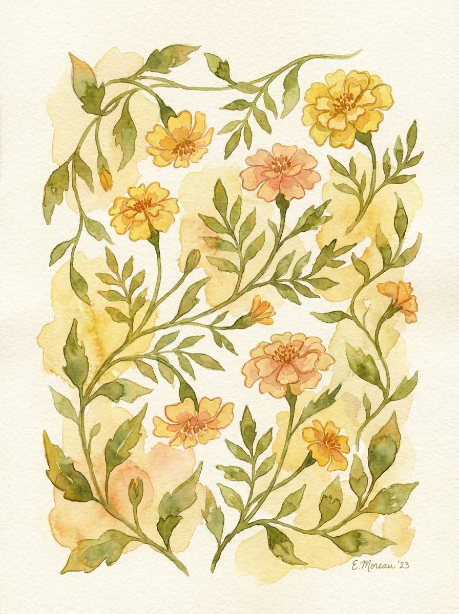 watercolor botanical print
