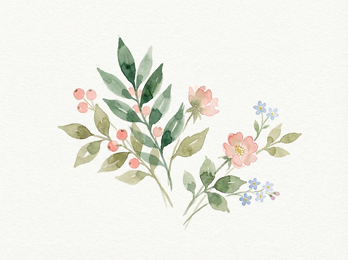 watercolor botanical print