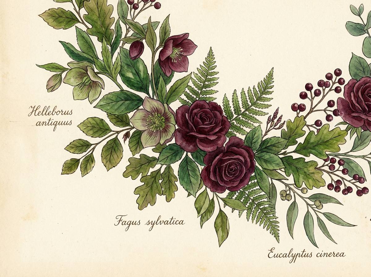 watercolor botanical poster