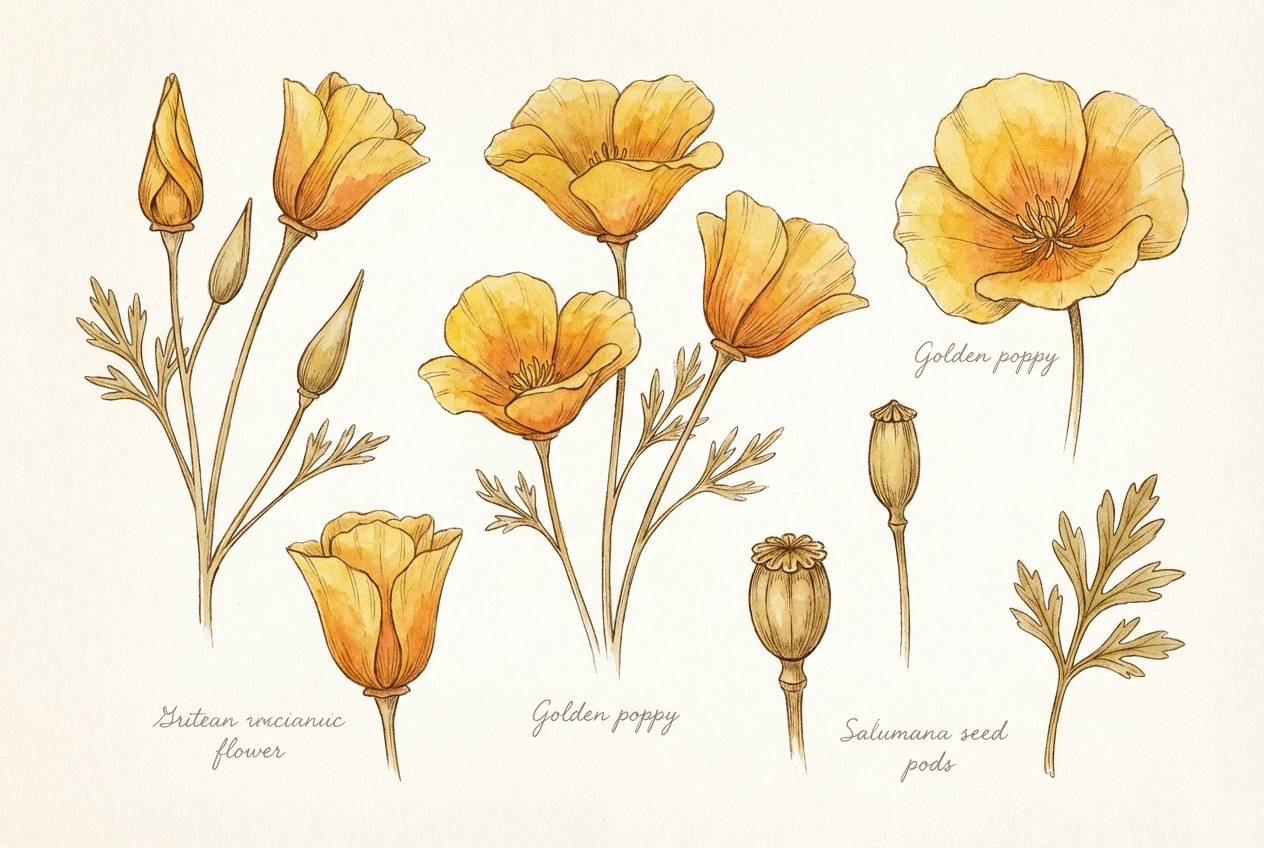 watercolor poppy illustration