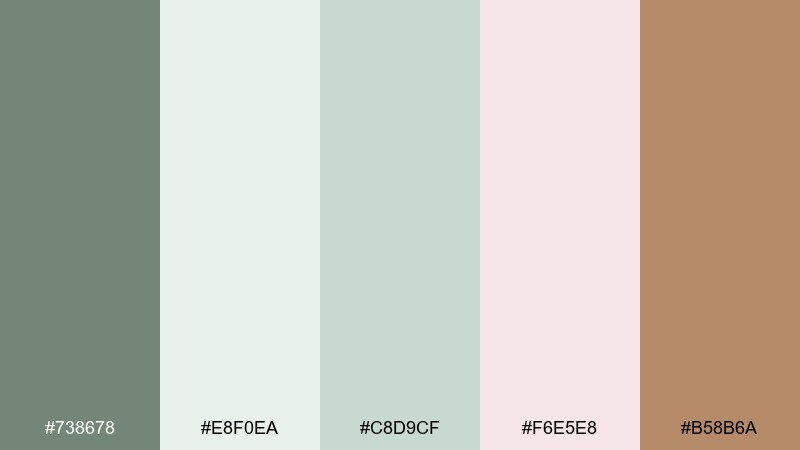 wedding greenery color palette with hex codes