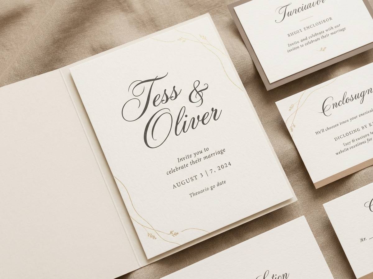 wedding invitation card set