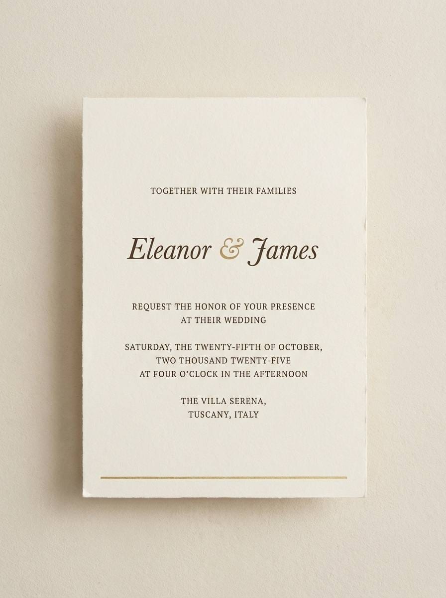 warm wedding invitation
