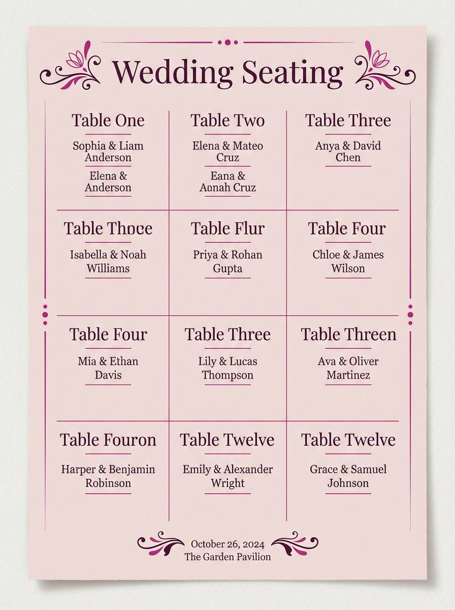seating chart design