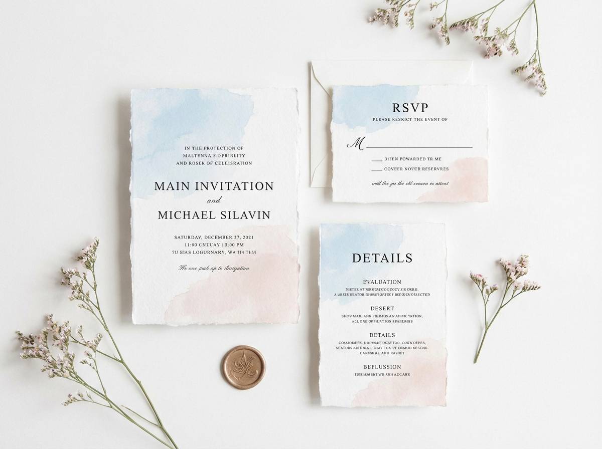 wedding stationery mockup