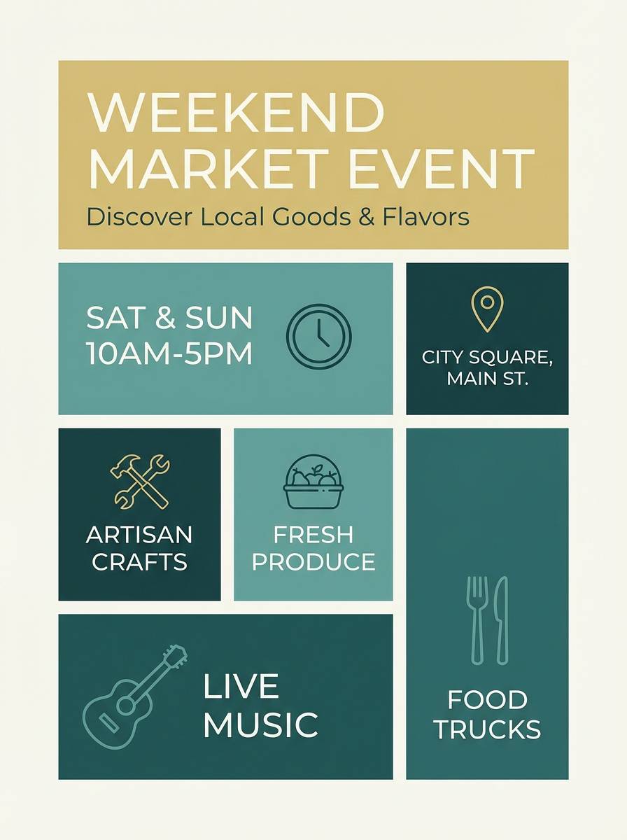 weekend market flyer