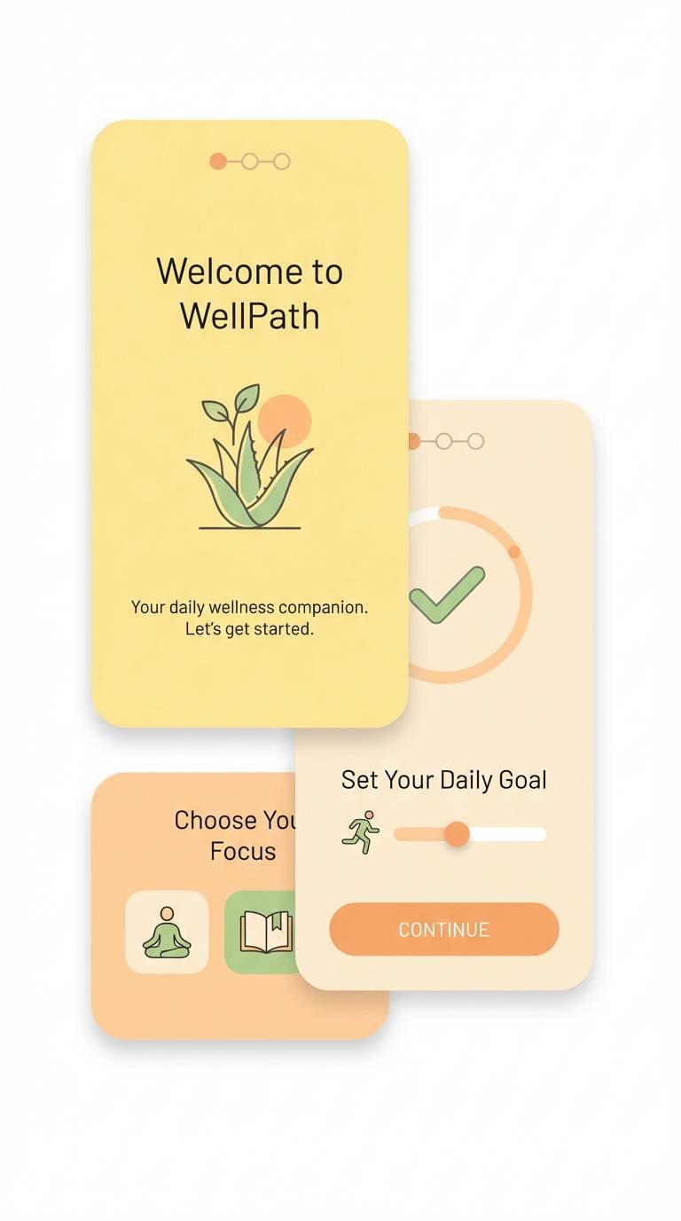 wellness onboarding ui