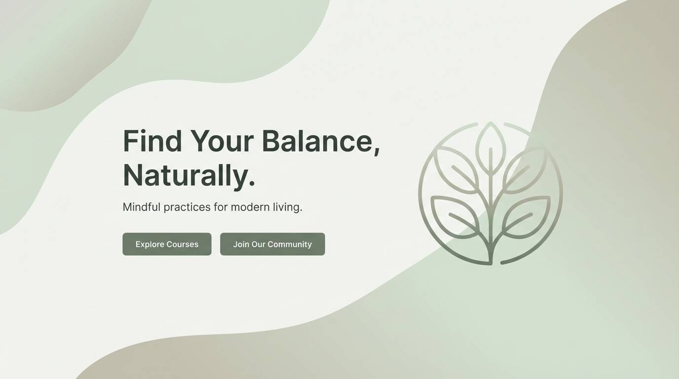 wellness landing page hero