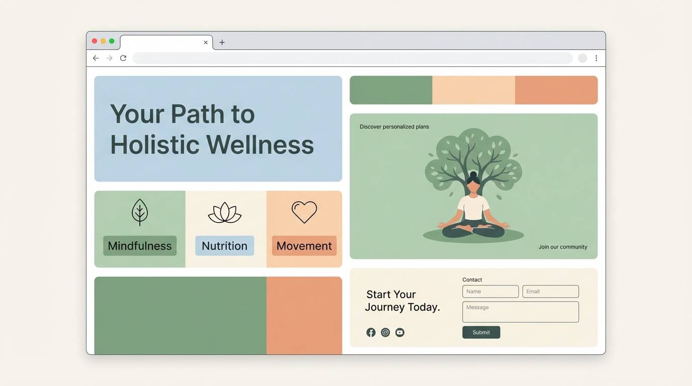 wellness landing page