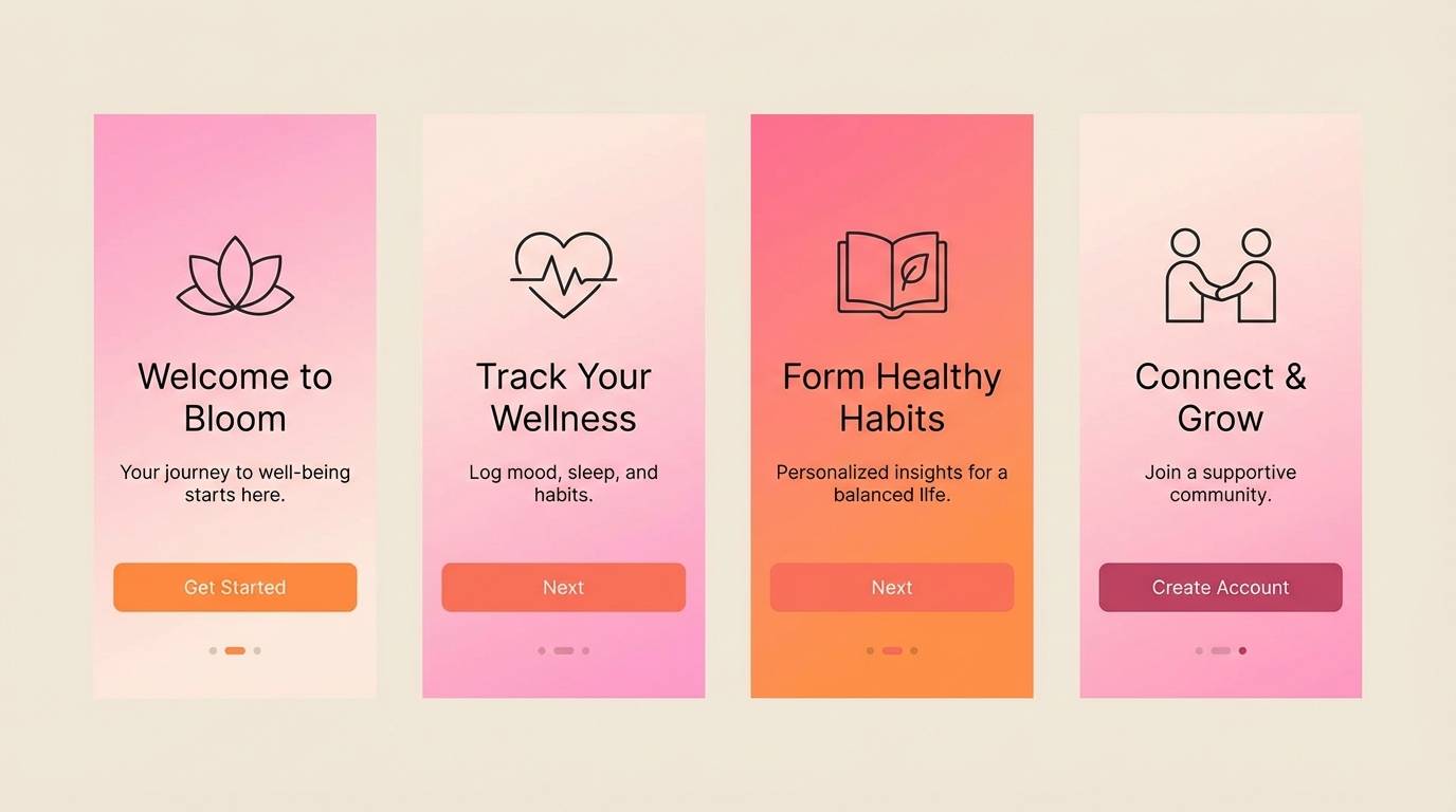 wellness onboarding ui