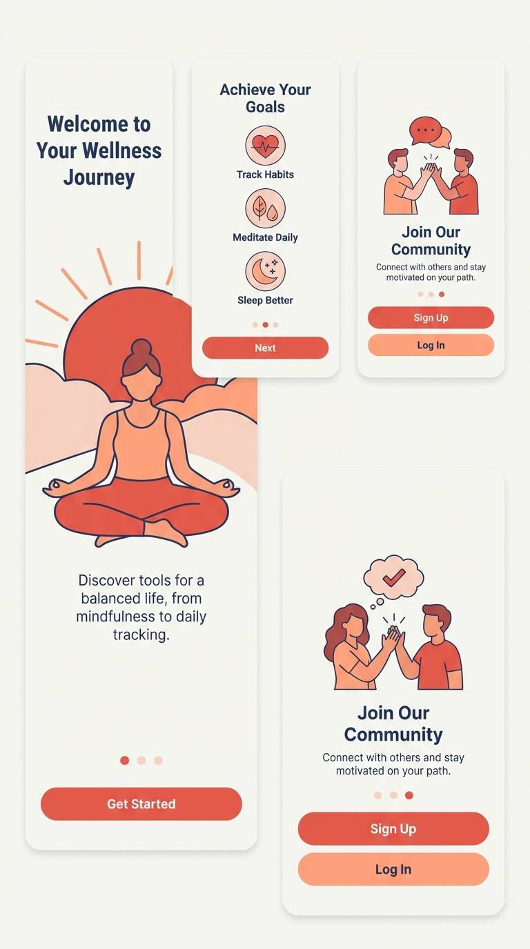 wellness onboarding ui