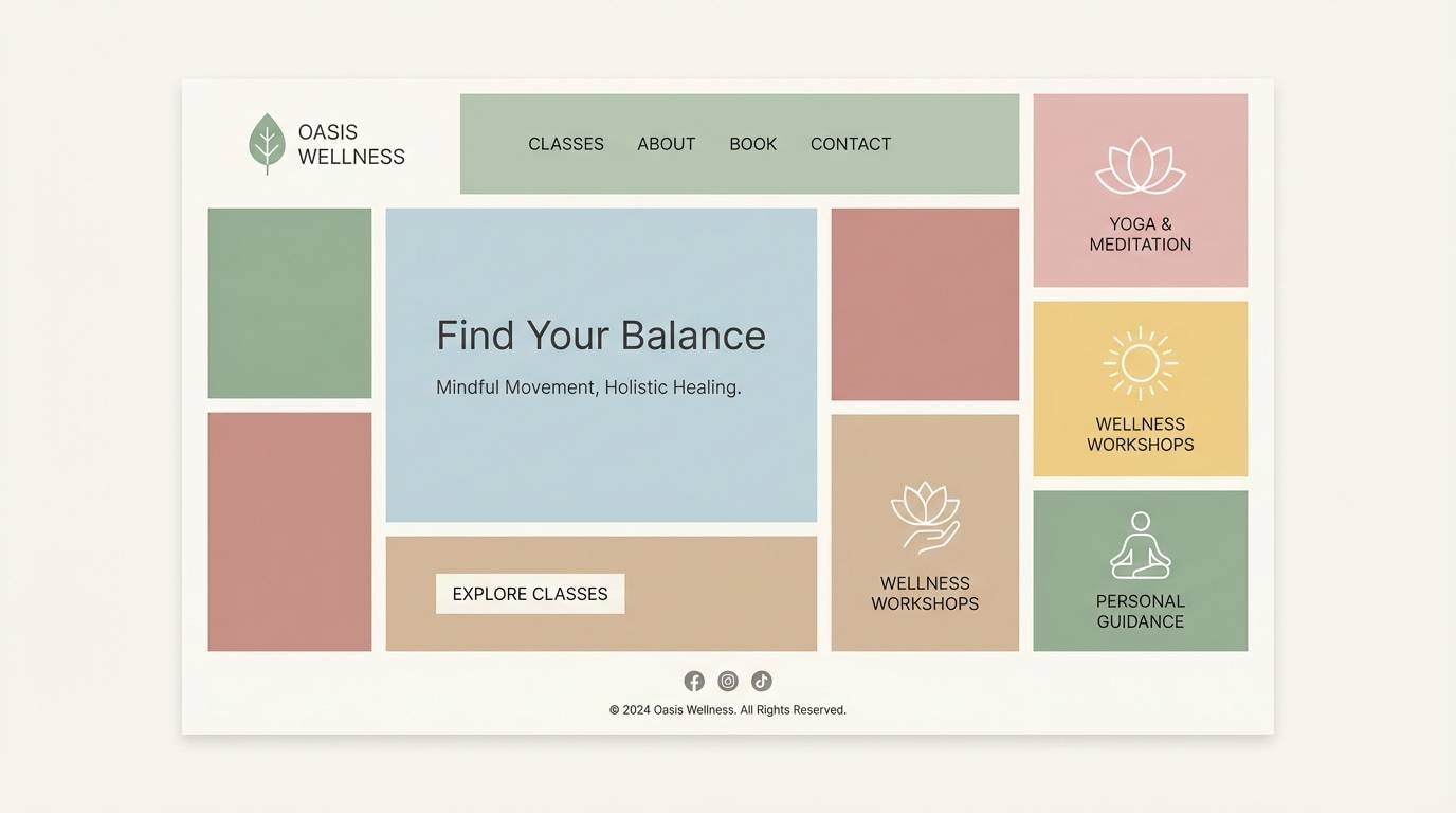 wellness website ui