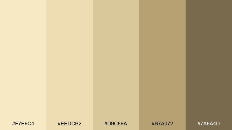 wheatfield calm color palette with hex codes