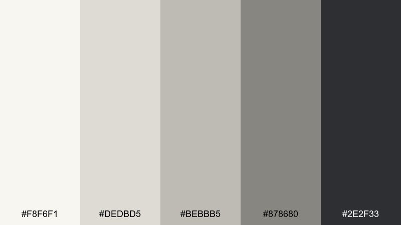 winter birch color palette with hex codes