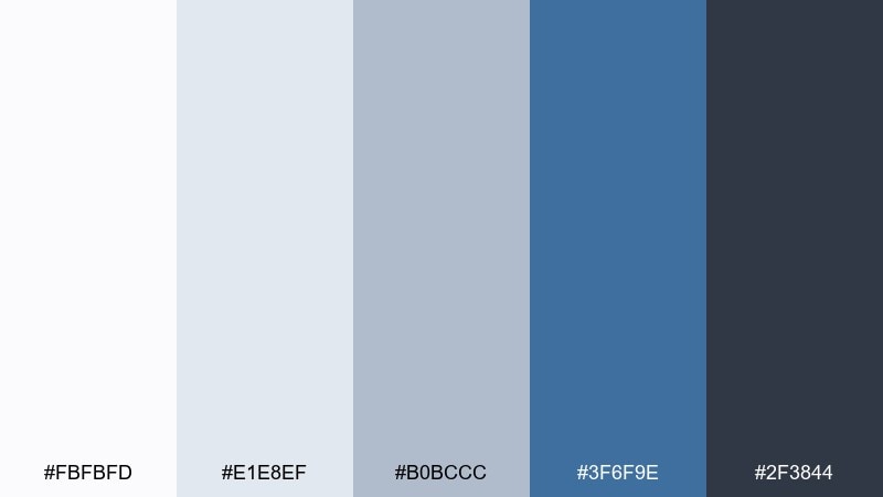 winter ceramic color palette with hex codes