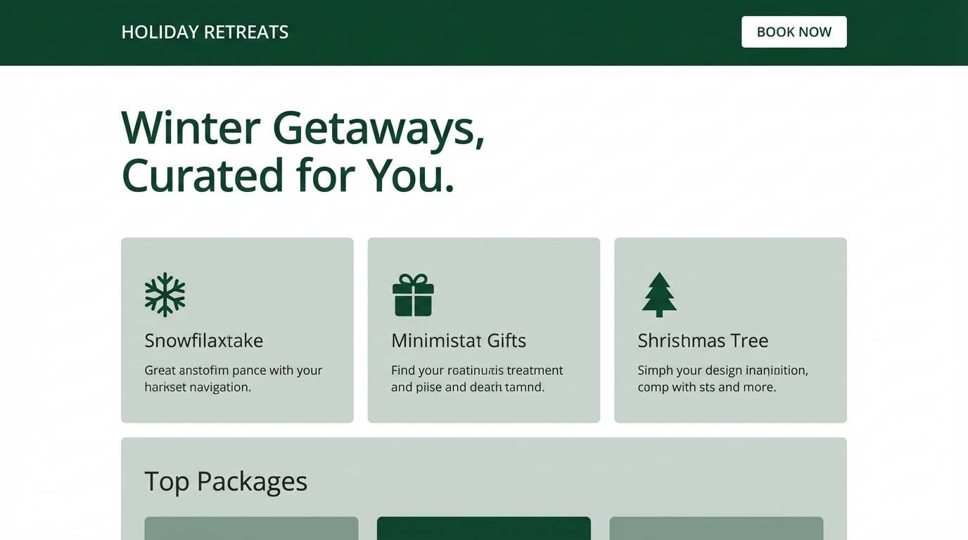 winter green holiday ui