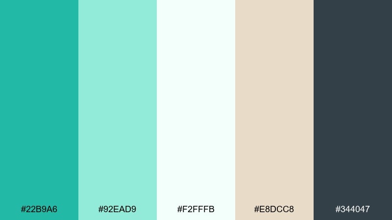 yoga studio zen color palette with hex codes