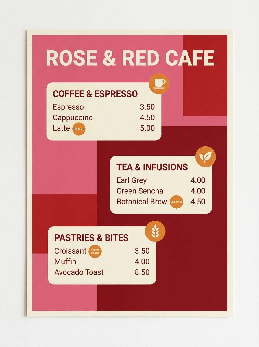 cafe menu poster