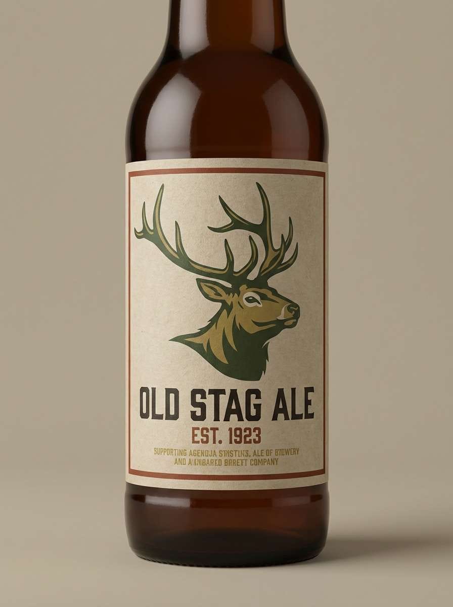 olive beer label mockup