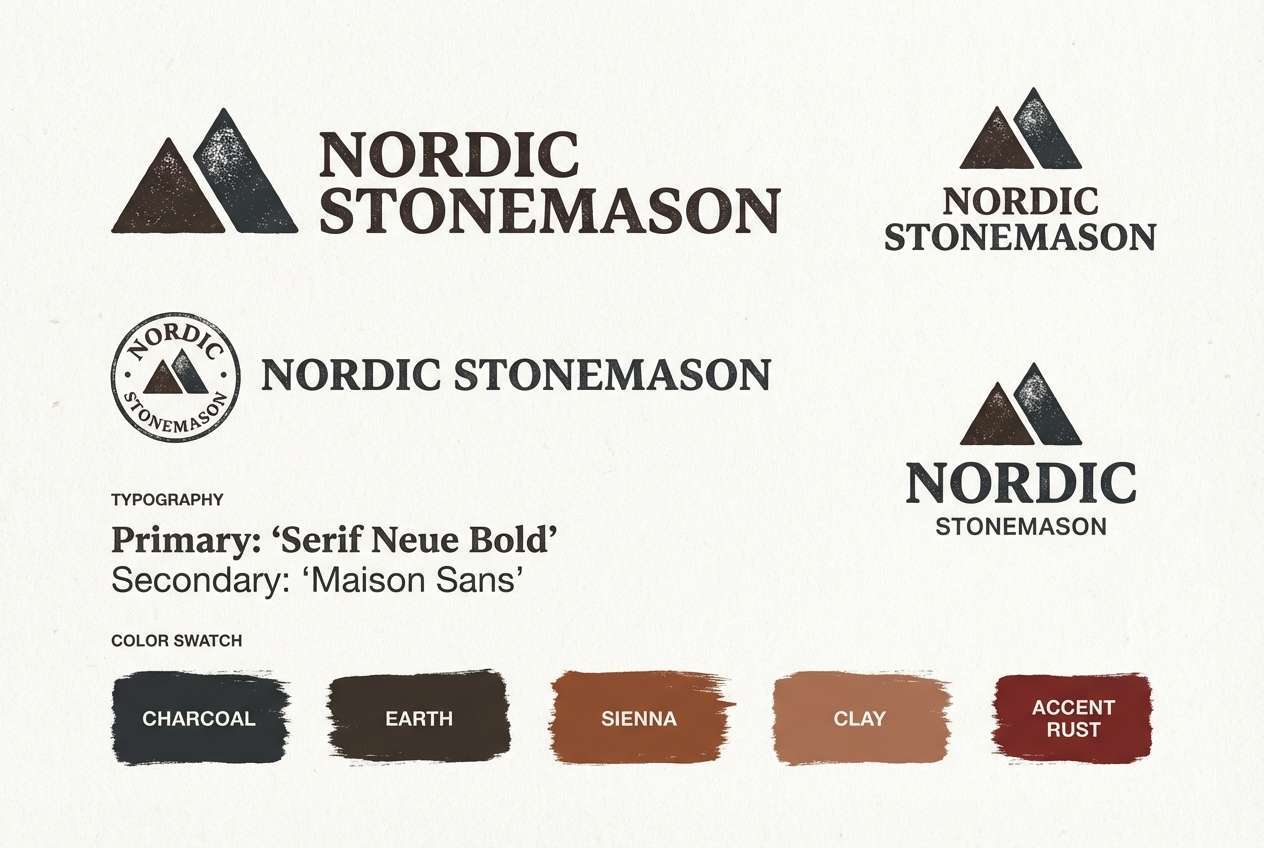 grunge brand identity board