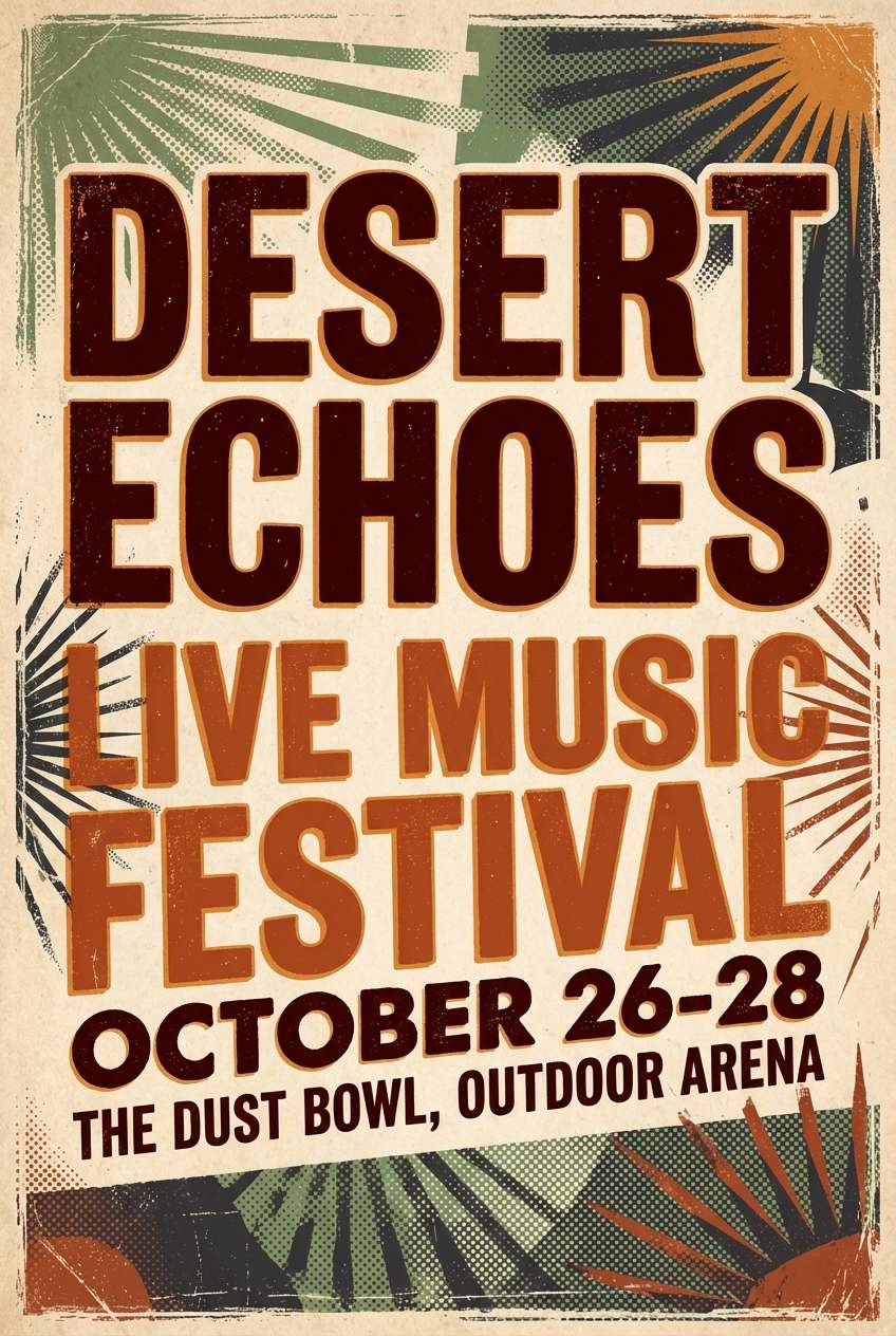 rusty grunge gig poster