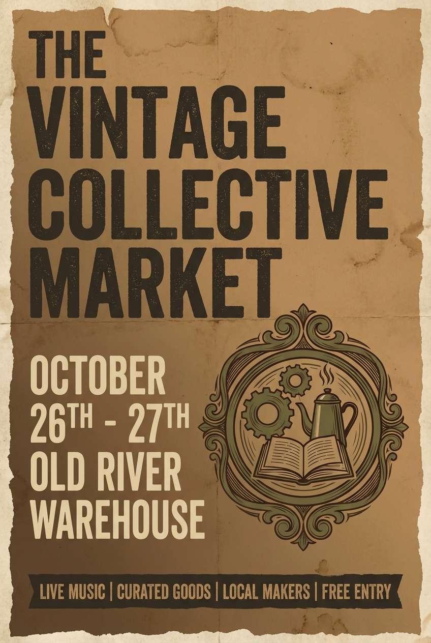 sepia grunge event flyer