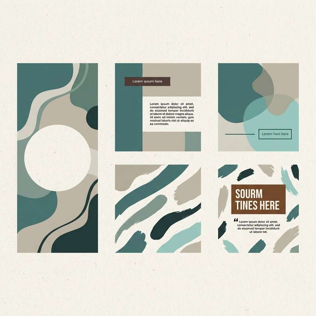 teal grunge social templates