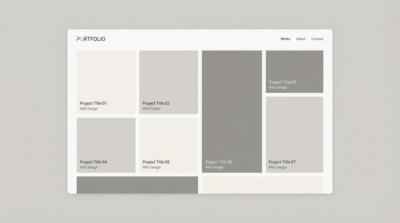minimal portfolio website ui