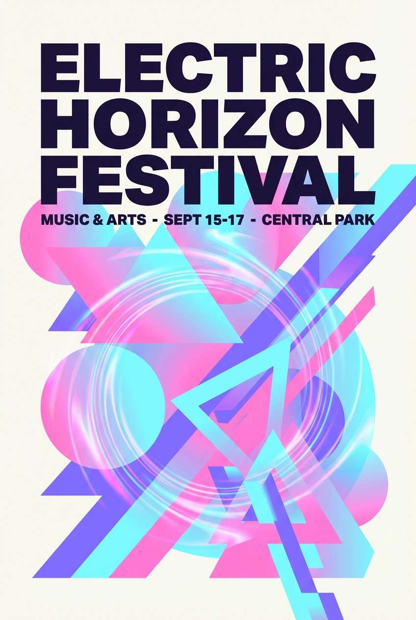 geometric festival poster design
