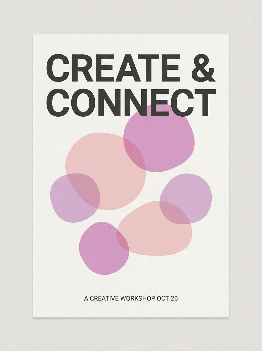 abstract pastel event poster