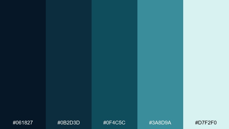 abyssal drift underwater color palette with hex codes