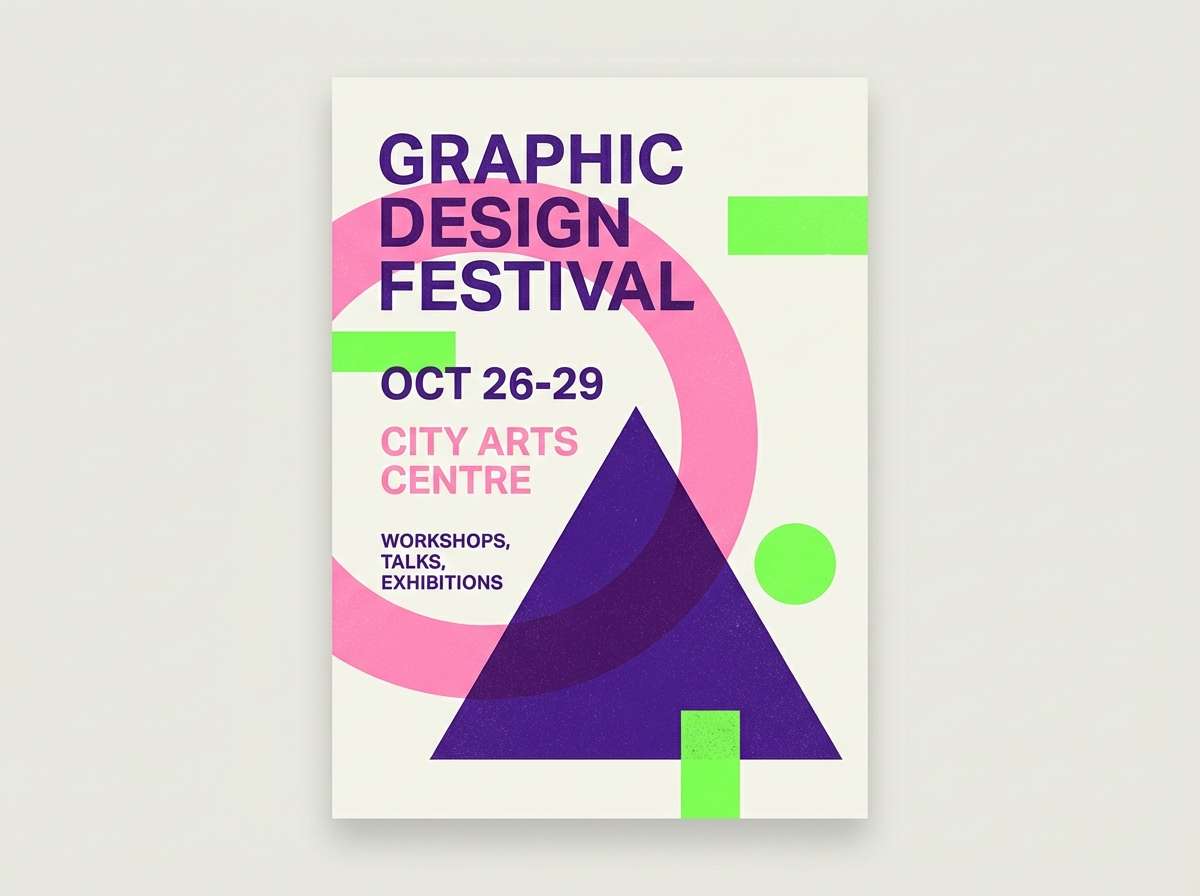 acid pastel festival poster