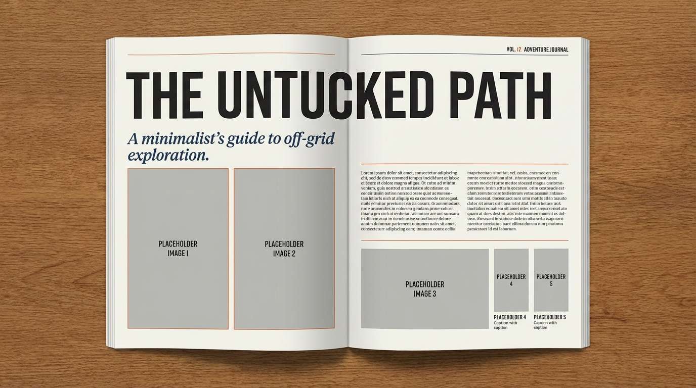 adventure editorial layout